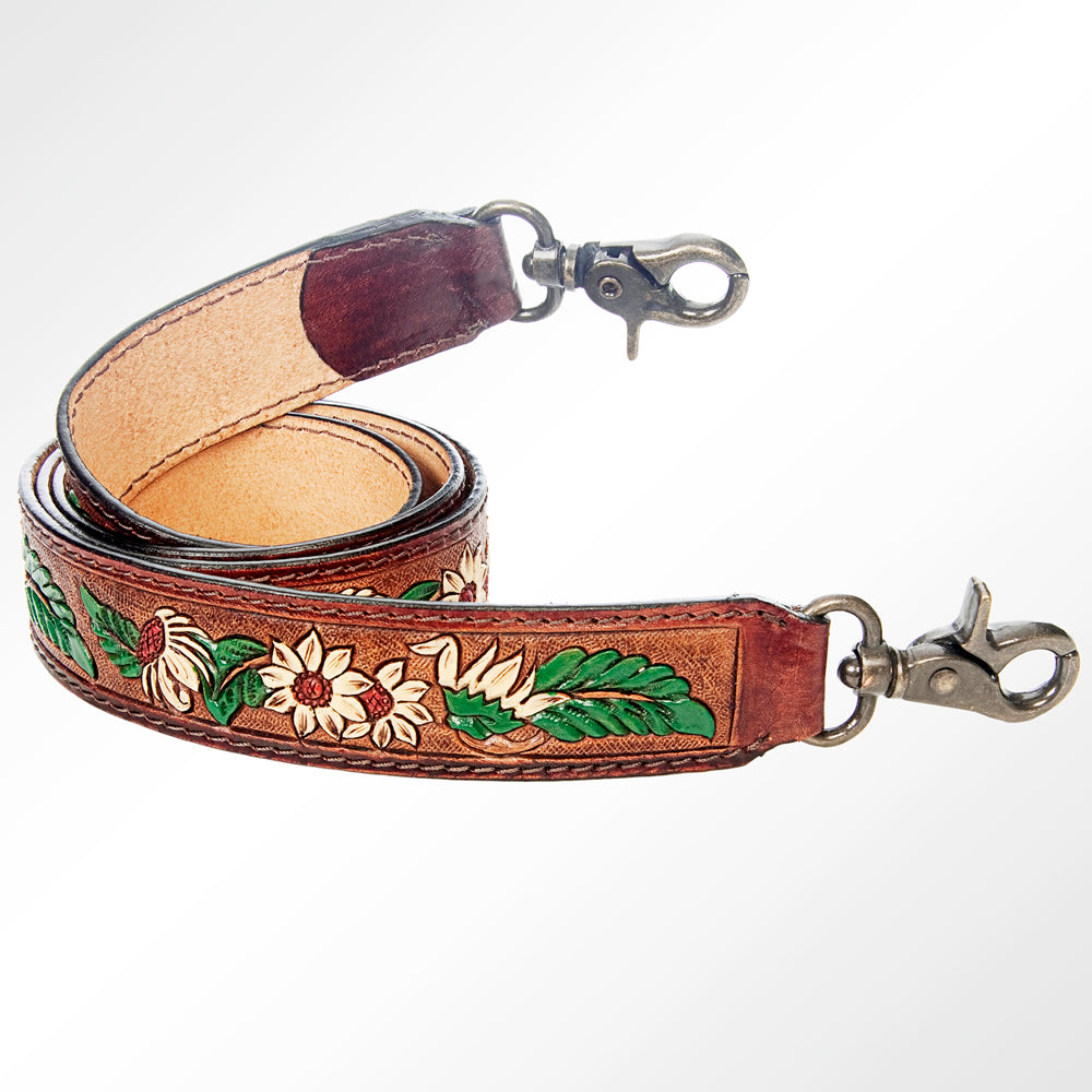 LC-ADSTF133 Hand Tooled Genuine Leather Handle Strap