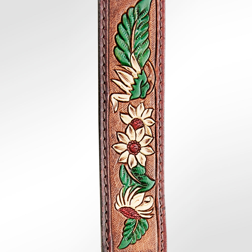 LC-ADSTF133 Hand Tooled Genuine Leather Handle Strap