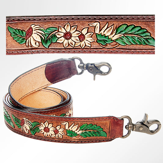 LC-ADSTF133 Hand Tooled Genuine Leather Handle Strap