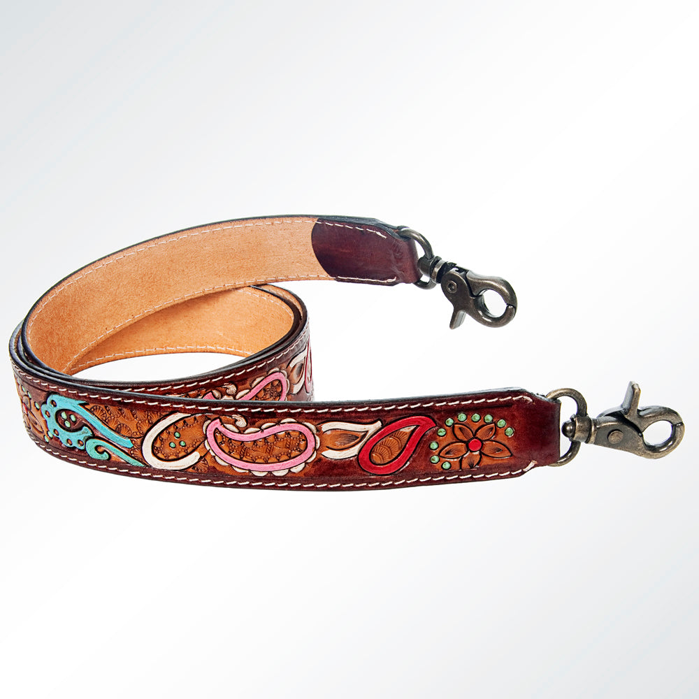 LC-ADSTF139 Hand Tooled Genuine Leather Handle Strap