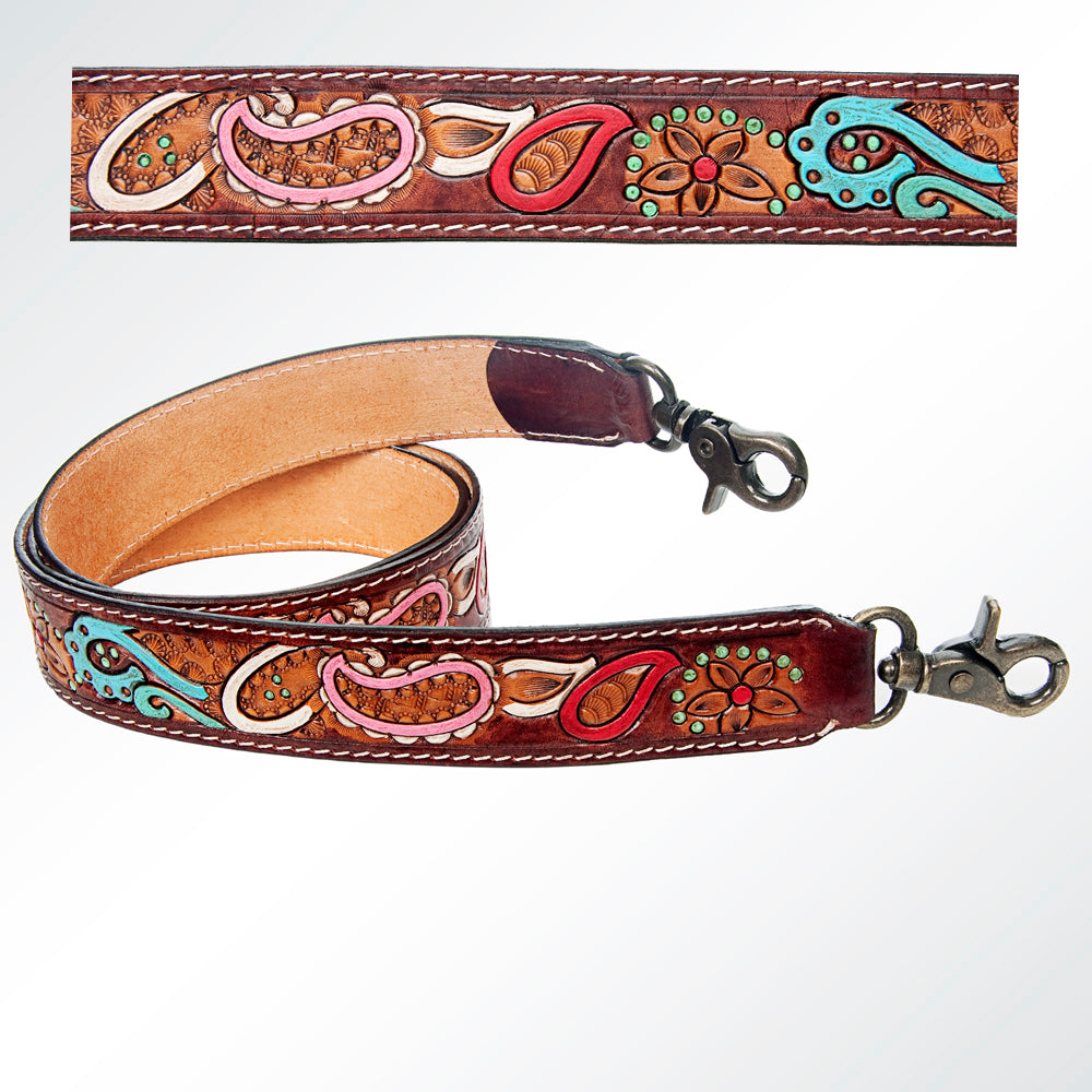 LC-ADSTF139 Hand Tooled Genuine Leather Handle Strap