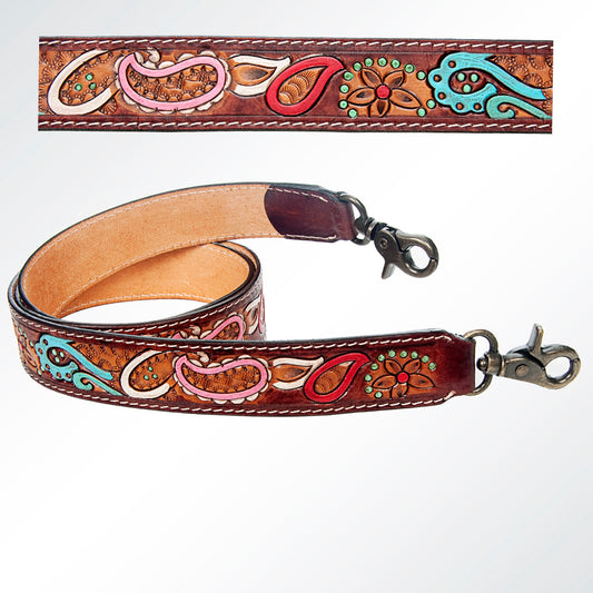 LC-ADSTF139 Hand Tooled Genuine Leather Handle Strap