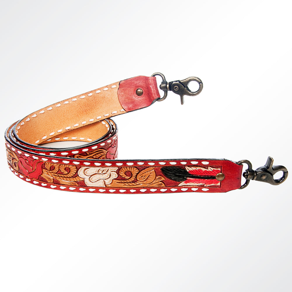 LC-ADSTF149  Hand Tooled Genuine Leather Handle Strap