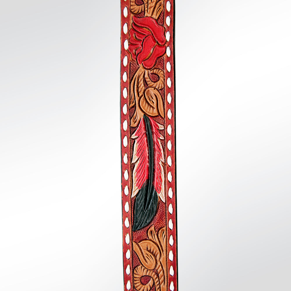 LC-ADSTF149  Hand Tooled Genuine Leather Handle Strap