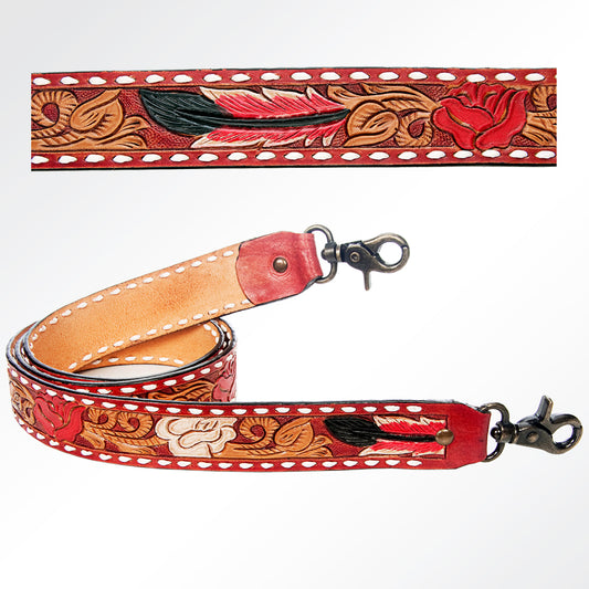 LC-ADSTF149  Hand Tooled Genuine Leather Handle Strap
