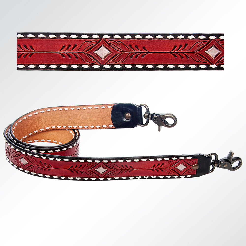 LC-ADSTF154 Hand Tooled Genuine Leather Handle Strap