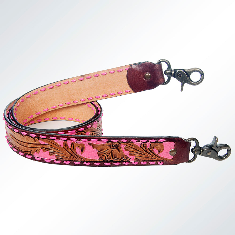 LC-ADSTF158 Hand Tooled Genuine Leather Handle Strap