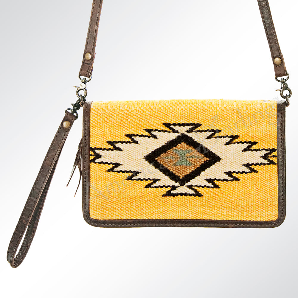 ADBG641 American Darling Hand Woven Saddle Blanket Western Leather Organiser Bag