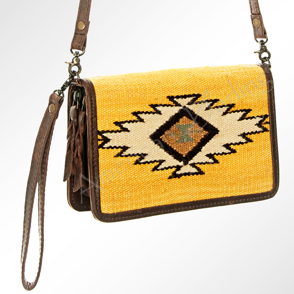 ADBG641 American Darling Hand Woven Saddle Blanket Western Leather Organiser Bag