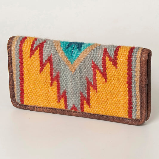 LC-ADBG644 Southwestern Saddle Blanket Wallet with Genuine Leather Trim