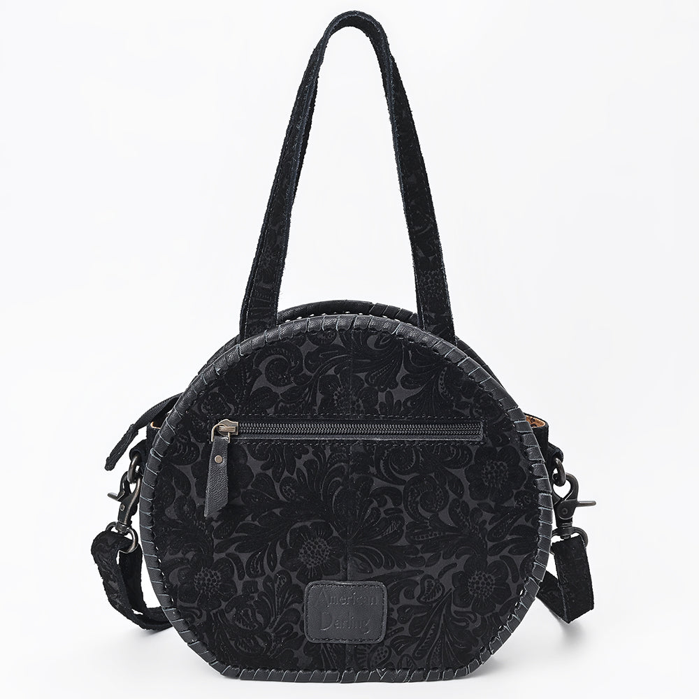 ADBG1836 American Darling Western Leather Canteen Bag Boot Stitching Damascus Textures