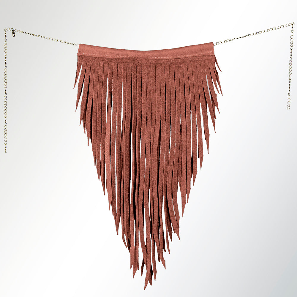 ADJW102 Western Fringe Chain Accessory - Genuine suede Statement Piece