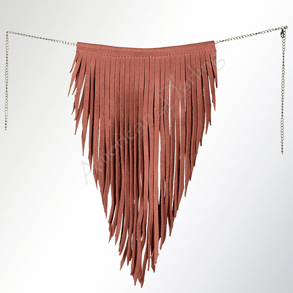 ADJW102 Western Fringe Chain Accessory - Genuine suede Statement Piece