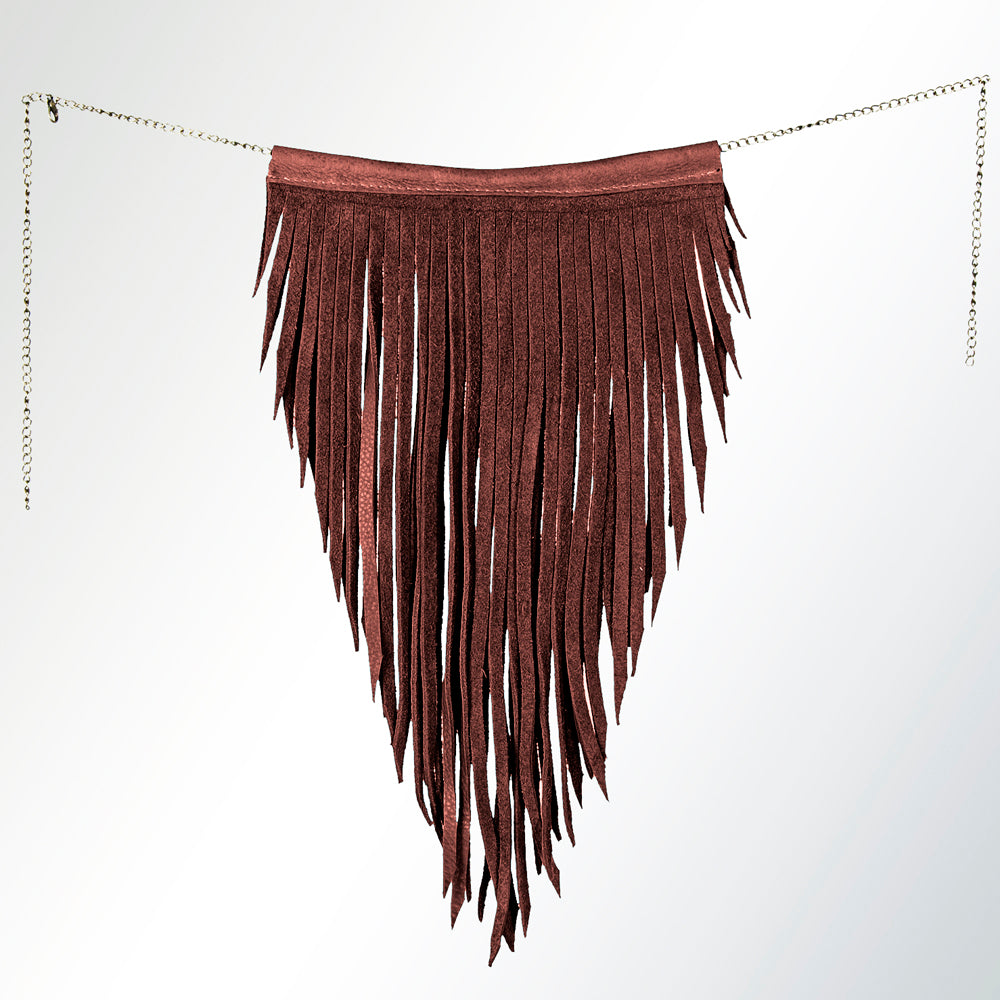 ADJW102 Western Fringe Chain Accessory - Genuine suede Statement Piece