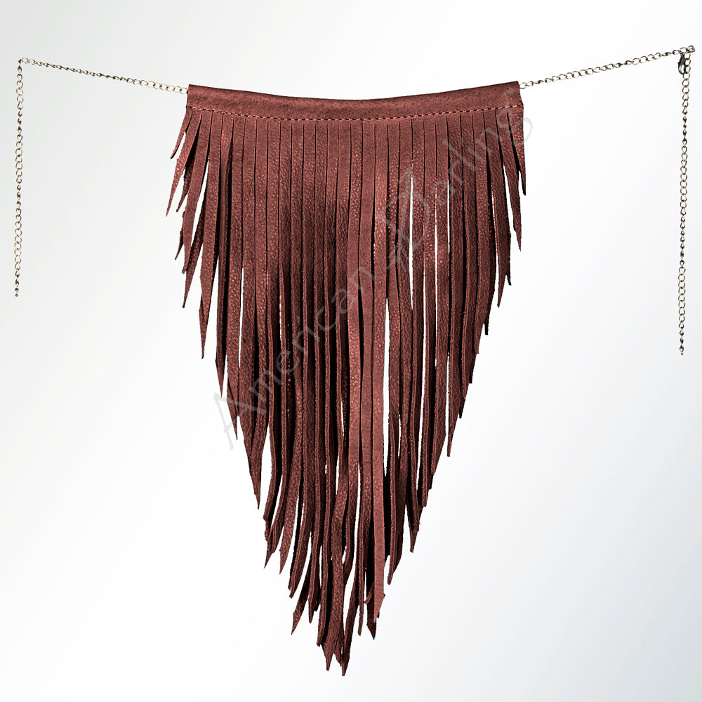 ADJW102 Western Fringe Chain Accessory - Genuine suede Statement Piece