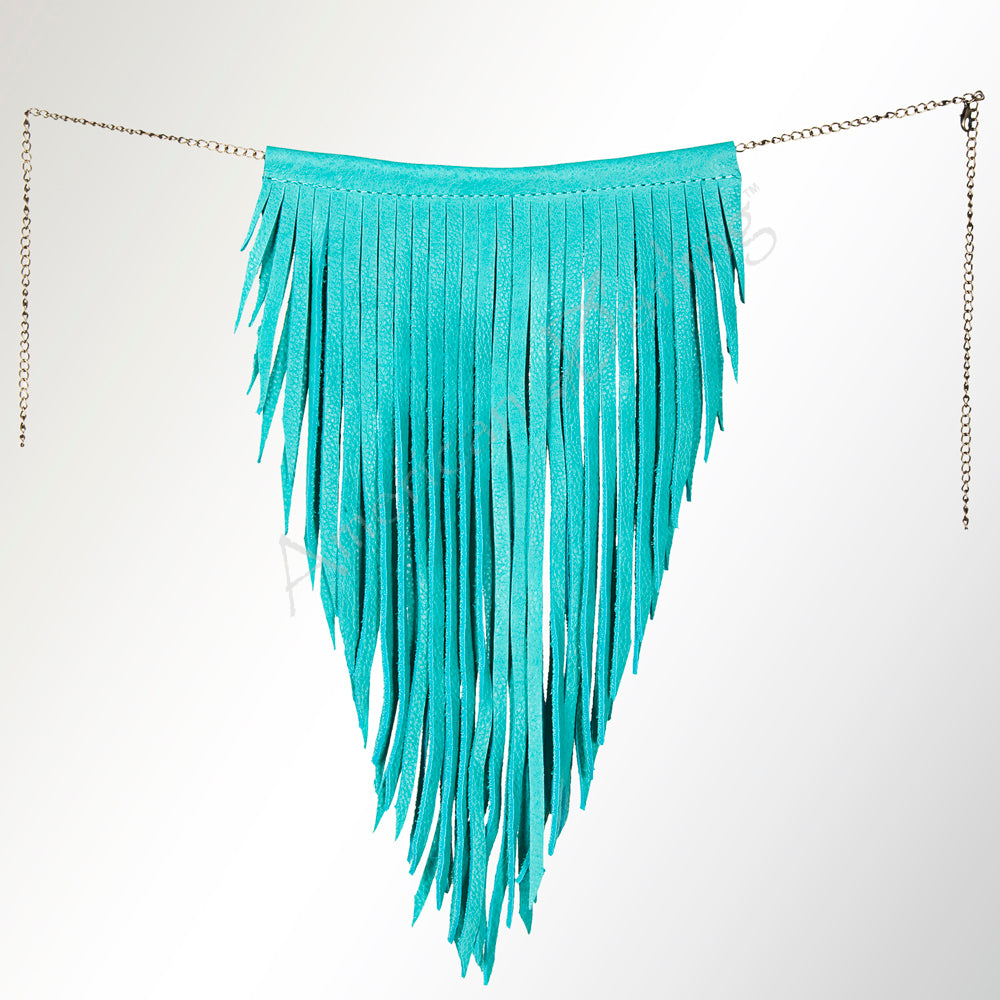ADJW102 Western Fringe Chain Accessory - Genuine suede Statement Piece