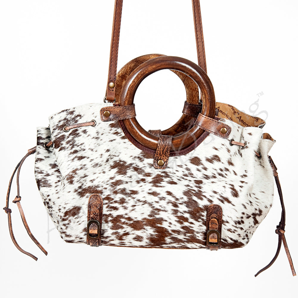 ADBG618 American Darling Hair-On Cowhide Western Leather Tote Bag with Drawstring