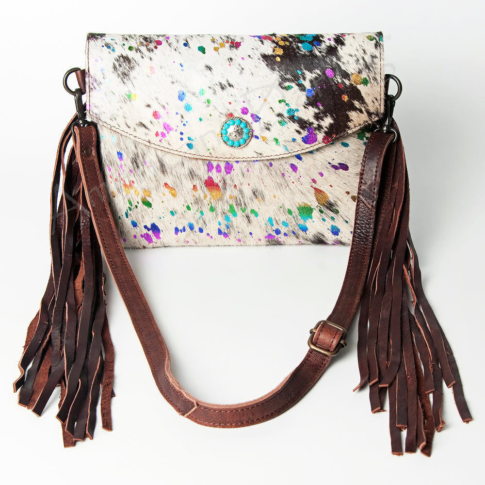 LC-ADBGZ321 Envelope Hair-On Genuine Western Leather Women Bag