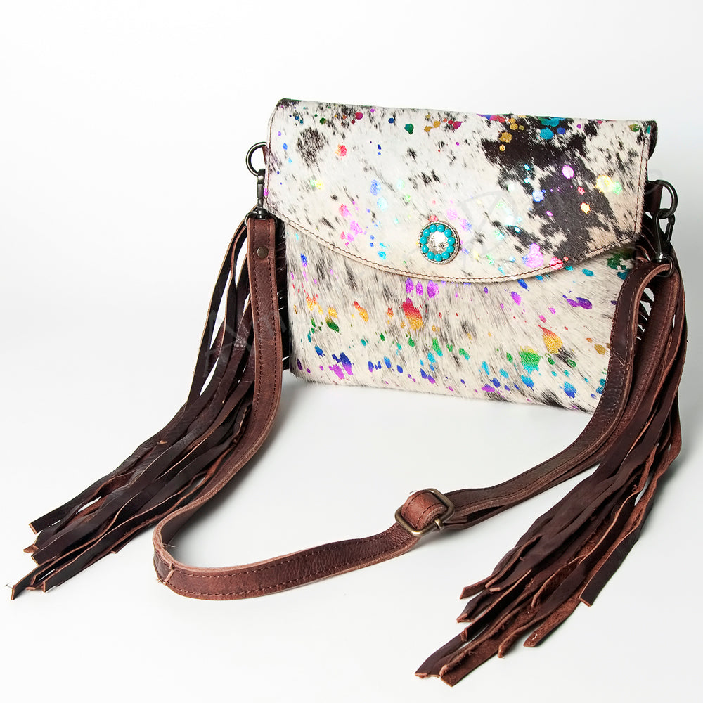 LC-ADBGZ321 Envelope Hair-On Genuine Western Leather Women Bag