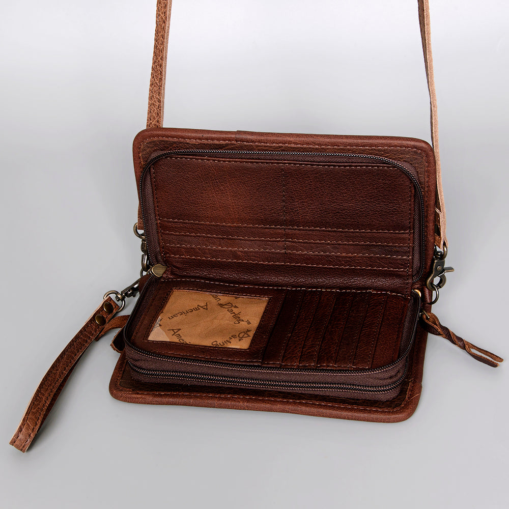 ADBG485 Southwestern Wool Organiser bag with Leather Trim