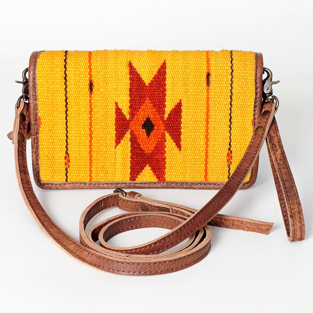 ADBG485 Southwestern Wool Organiser bag with Leather Trim