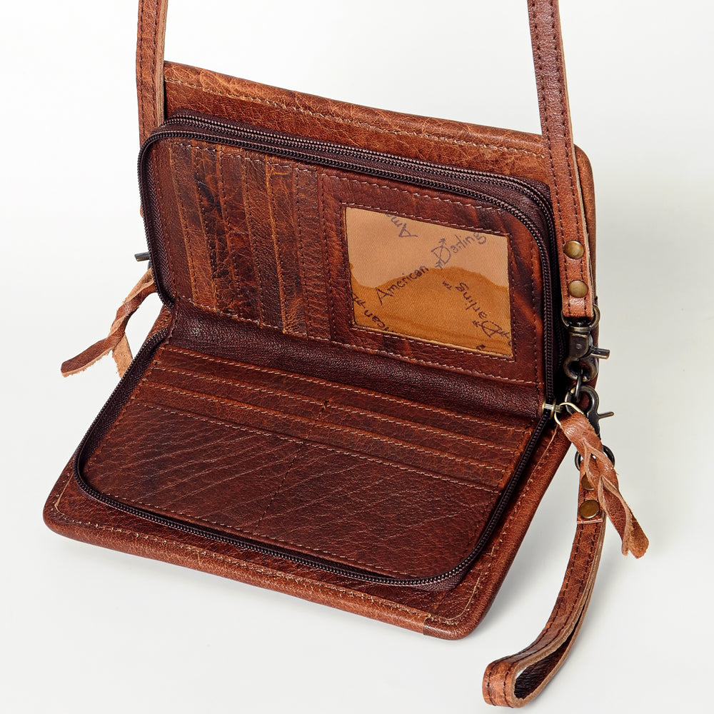 ADBG485 Southwestern Wool Organiser bag with Leather Trim