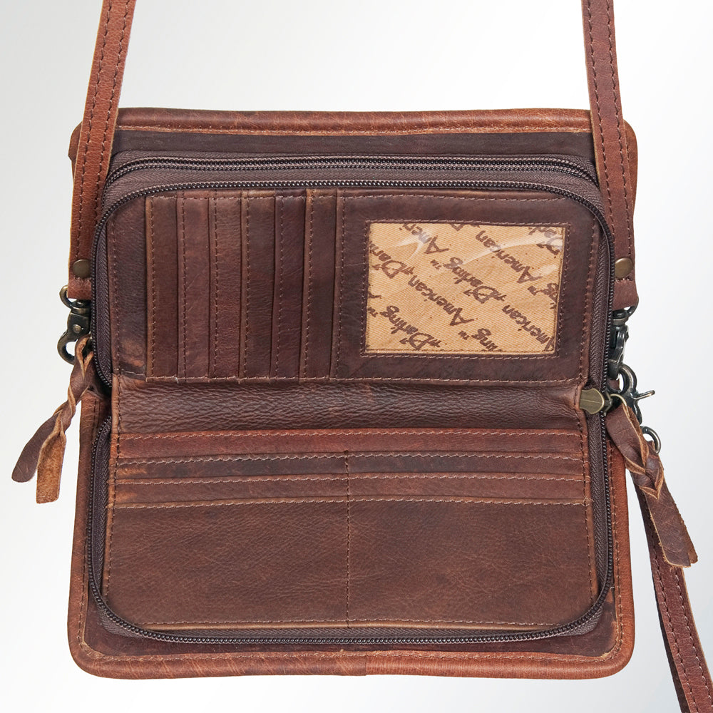 ADBG485 Southwestern Wool Organiser bag with Leather Trim