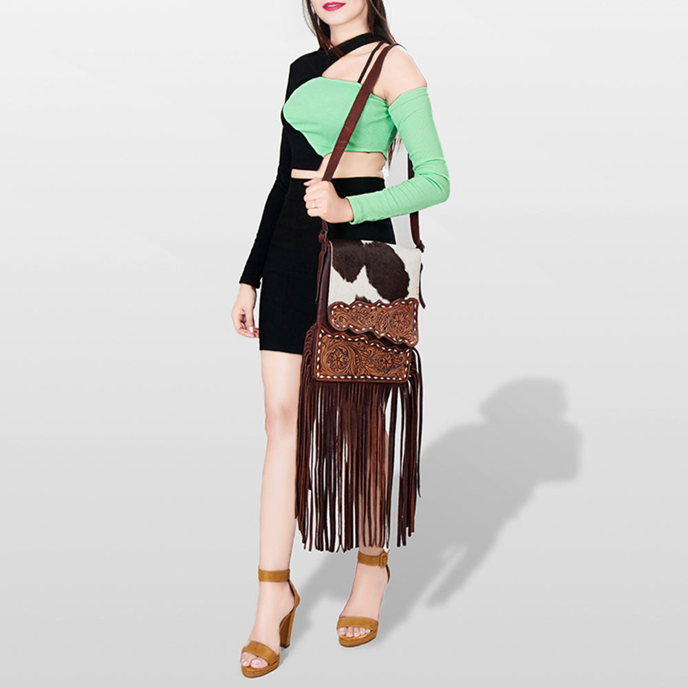 LC-ADBGZ333 Crossbody Hair-On Genuine Western Leather Women Bag