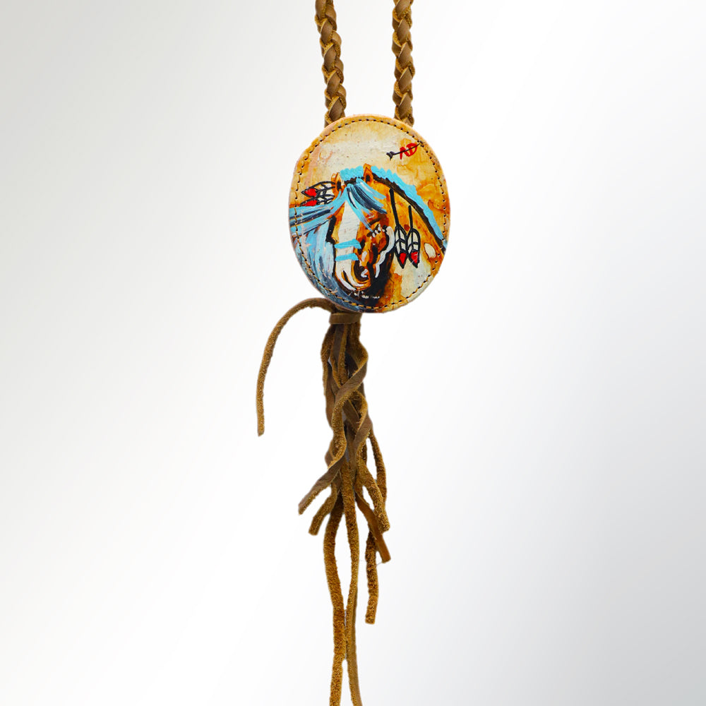 LC-ADJWM101D Braided Genuine Leather Jewelry Necklace