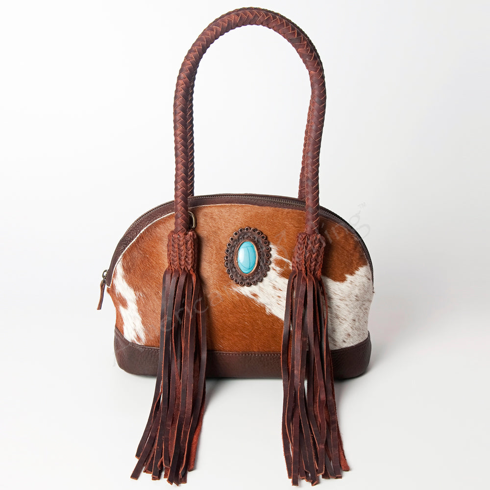 ADBGD130 American Darling Turquoise Stone Hair On Hide & Genuine Leather Bag
