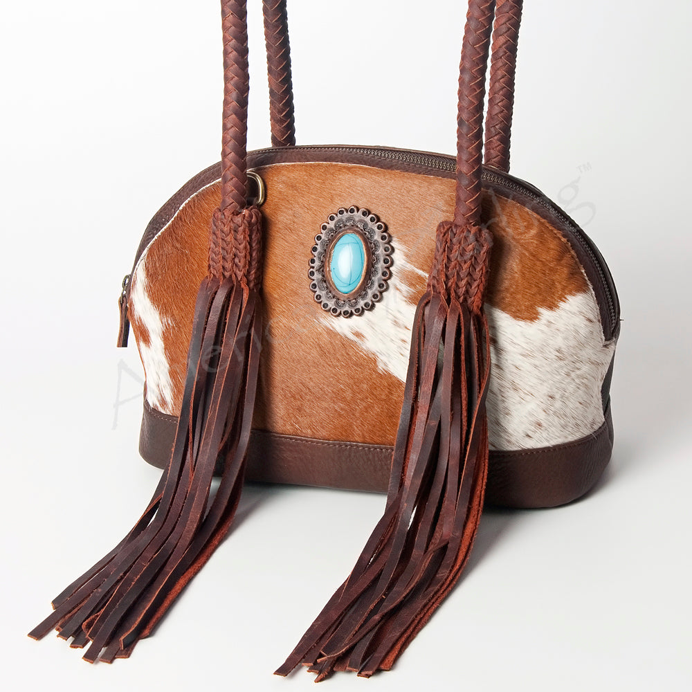 ADBGD130 American Darling Turquoise Stone Hair On Hide & Genuine Leather Bag