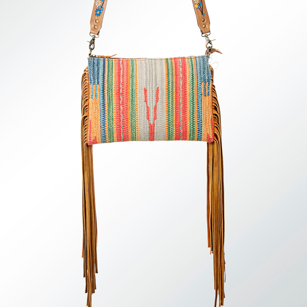 LC-ADBGZ373 Crossbody Saddle Blanket Genuine Western Leather Women Bag