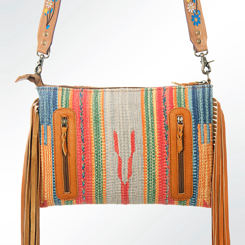 LC-ADBGZ373 Crossbody Saddle Blanket Genuine Western Leather Women Bag