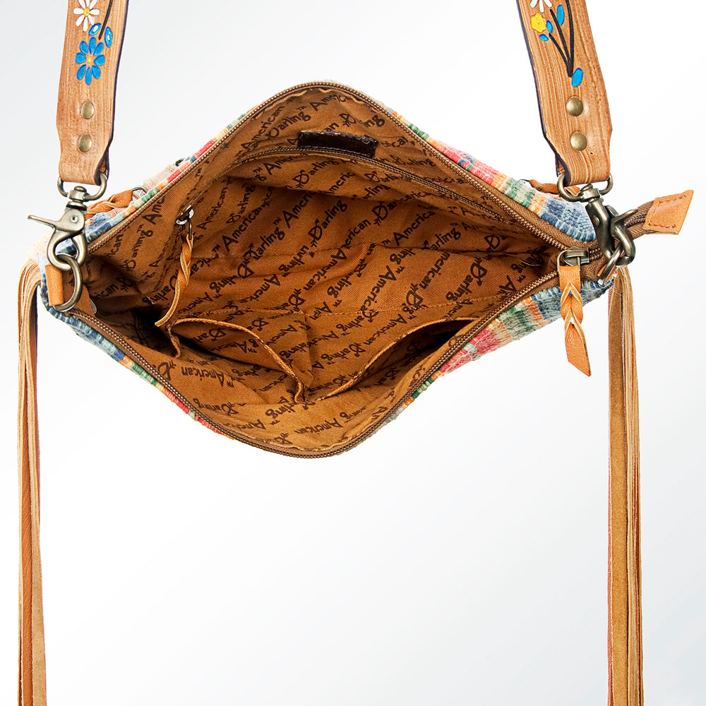 LC-ADBGZ373 Crossbody Saddle Blanket Genuine Western Leather Women Bag