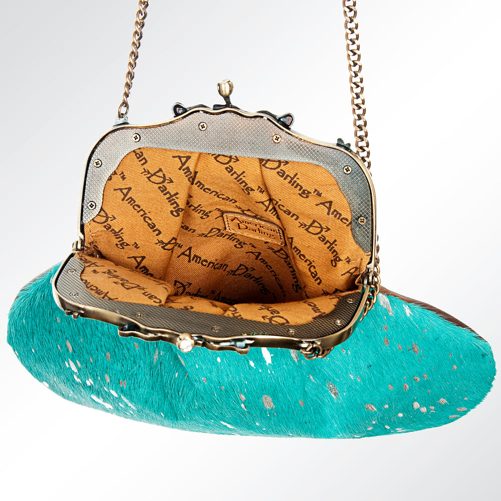 ADBG633 American Darling Hair-On Cowhide Western Leather Coin Purse Bag