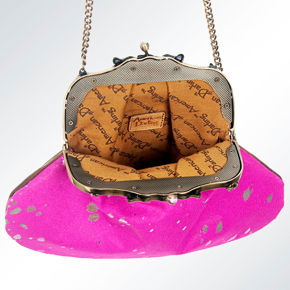 ADBG633 American Darling Hair-On Cowhide Western Leather Coin Purse Bag