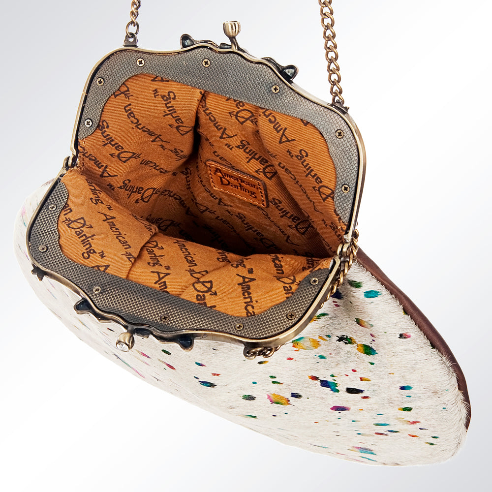 ADBG633 American Darling Hair-On Cowhide Western Leather Coin Purse Bag