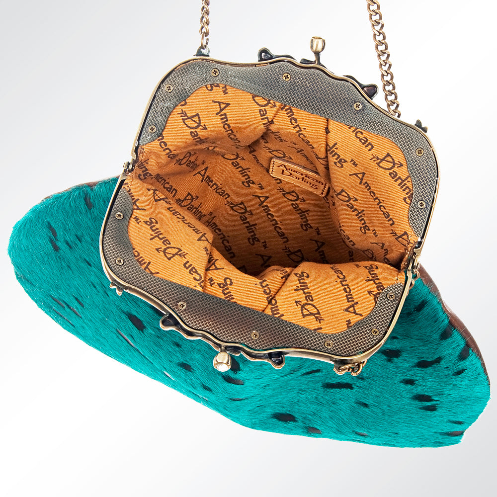 ADBG633 American Darling Hair-On Cowhide Western Leather Coin Purse Bag
