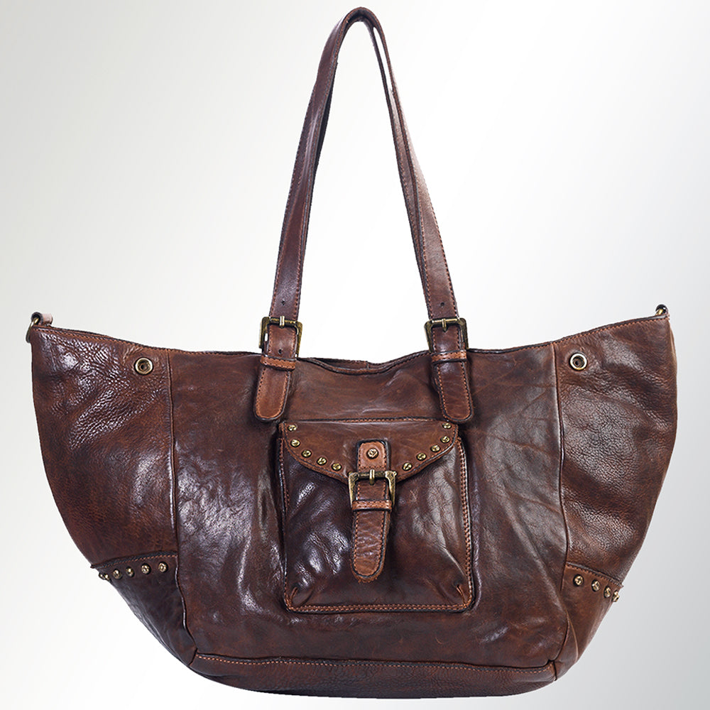 SWC126BRN Tote Genuine Leather women bag western Bag