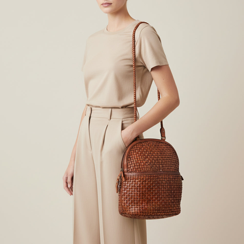 SWC130 Modern Weave-Pattern Shoulder Bag
