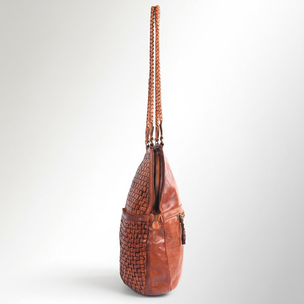 SWC130 Modern Weave-Pattern Shoulder Bag