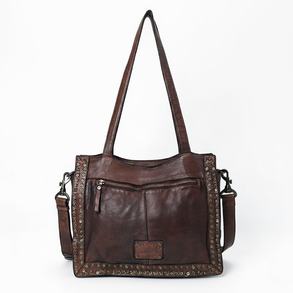 SWC133 Signature Rivet-Trim Tote Bag