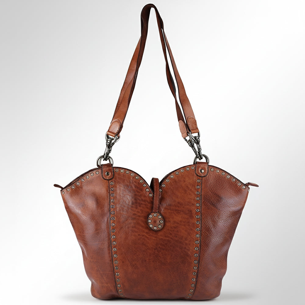 SWC136 The Luxe Riveted Shoulder Bag