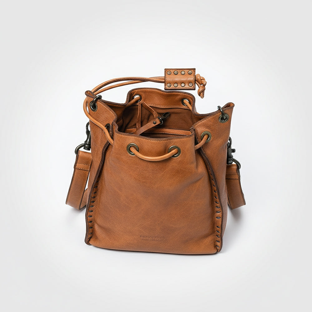 SWC137 The Rivet Drawstring Bucket Bag