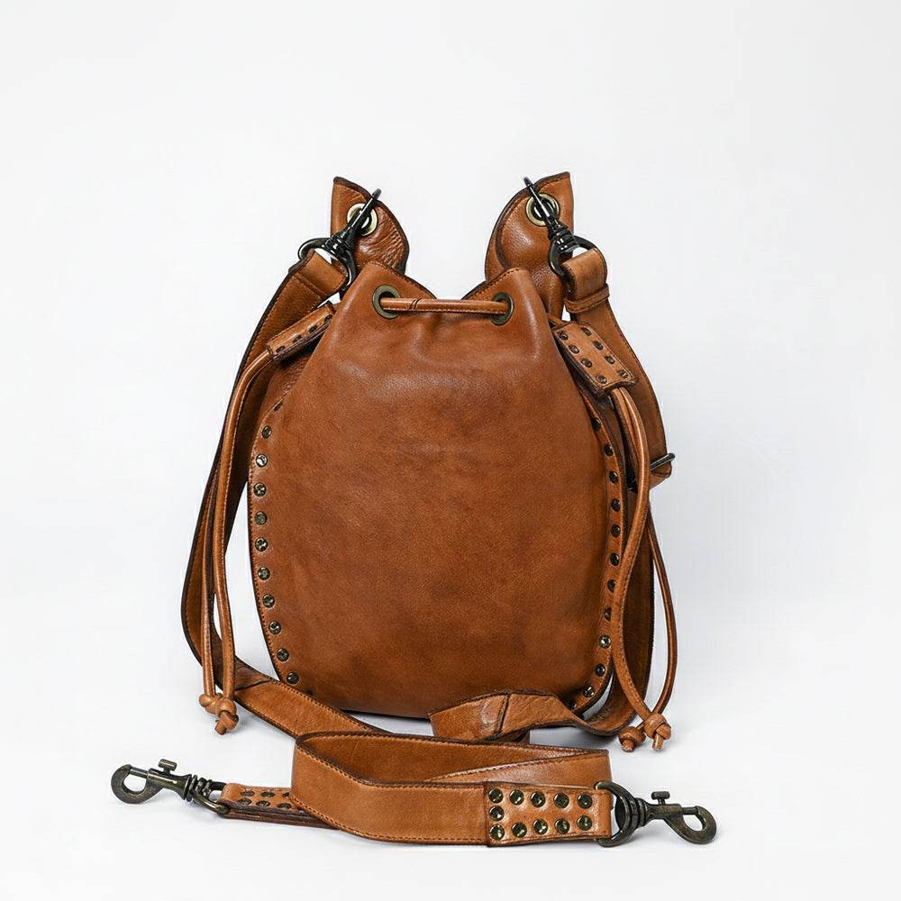 SWC137 The Rivet Drawstring Bucket Bag