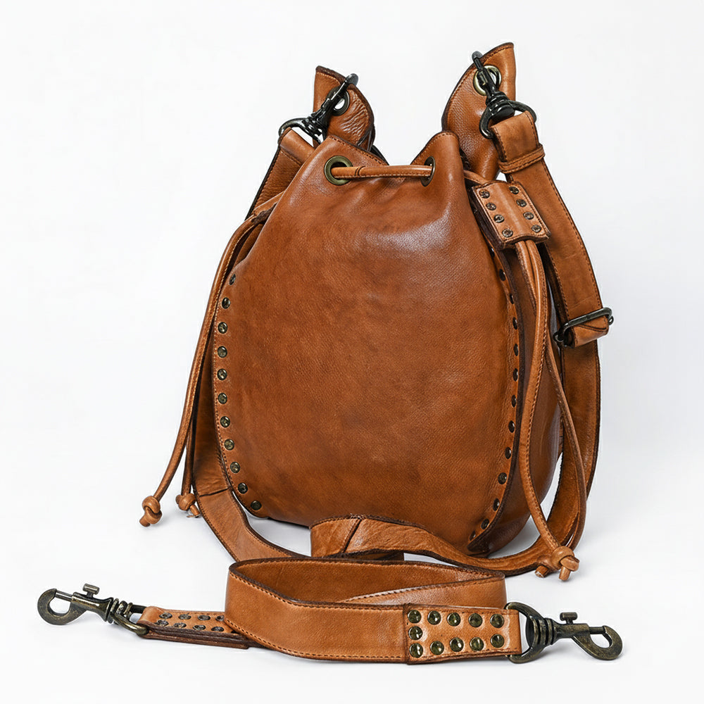 SWC137 The Rivet Drawstring Bucket Bag