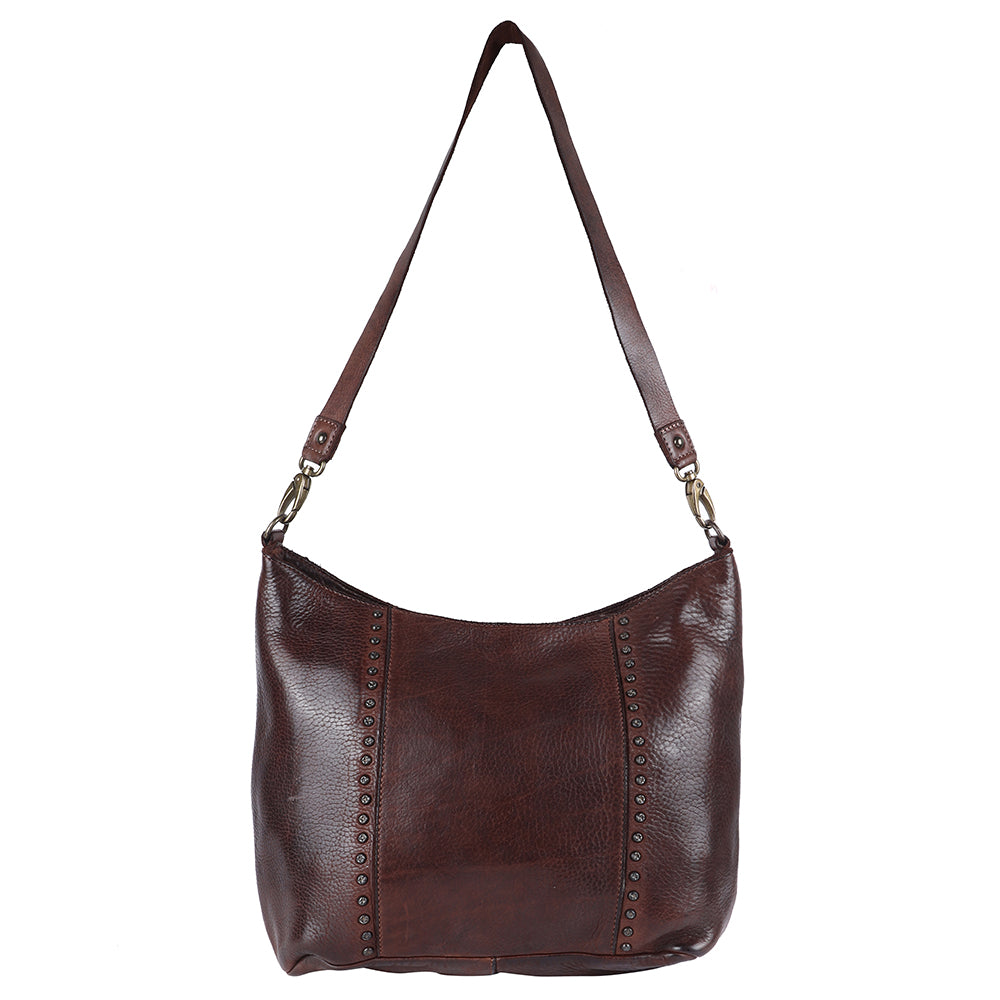 LC-SWC140BRN Hobo Genuine Leather women bag western Bag