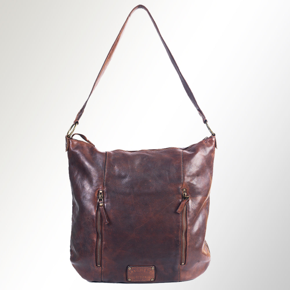 SWC142ABRN Hobo Genuine Leather women bag western Bag