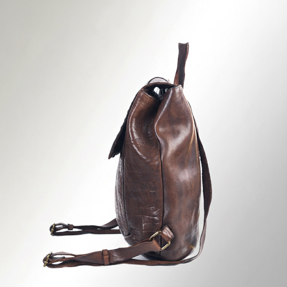 SWC145 Signature Riveted Leather Backpack