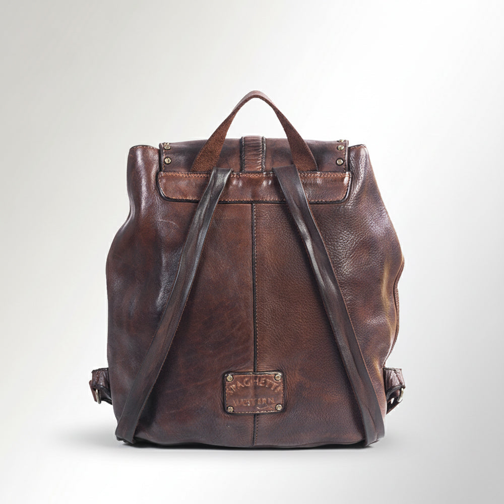 SWC145 Signature Riveted Leather Backpack